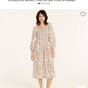 Smocked Puff Sleeve Dress in Vintage Floral